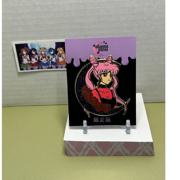 Akuma Press Black Lady Wicked Lady Sailor Moon Pin Anime Evil Chibi Moon - Picture 1 of 11